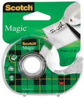 Scotch plakband Magic Tape ft 19 mm x 25 m, blister met dispenser en 1 rolletje