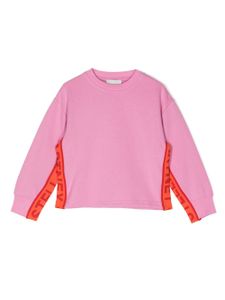 Stella McCartney Kids sweat en coton mélangé à logo imprimé - Rose