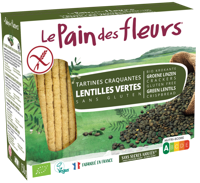 Crackers groene linzen bio 150 Gram