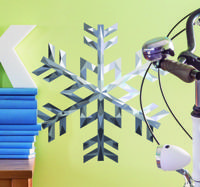 Muursticker zilveren sneeuwvlok