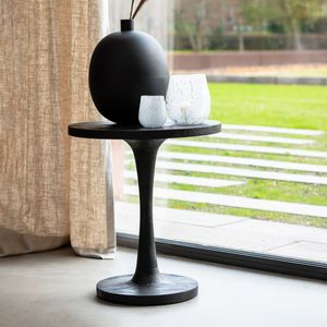 Light & Living Bijzettafel 'Bicaba' Ø50cm, hout zwart