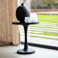Light & Living Bijzettafel 'Bicaba' Ø50cm, hout zwart