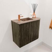 Toiletmeubel Mondiaz Joya Dlux | 51.6 cm | Meubelkleur Shadow | Faye wastafel Arena Wasbak Links | 1 kraangat