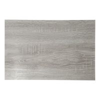 Rechthoekige placemat hout print grijs PVC 45 x 30 cm   -