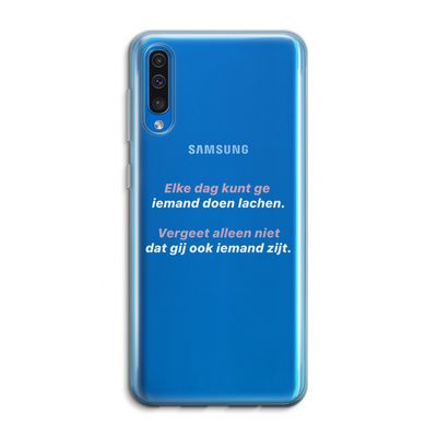 gij zijt ook iemand: Samsung Galaxy A50 Transparant Hoesje