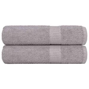VidaXL Badhanddoeken 2 st 100x150 cm 360 g/m² 100% katoen grijs