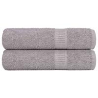 VidaXL Badhanddoeken 2 st 100x150 cm 360 g/m² 100% katoen grijs