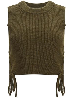 Altuzarra haut en maille Amani à coupe crop - Vert