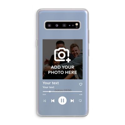 Music Player: Samsung Galaxy S10 5G Transparant Hoesje