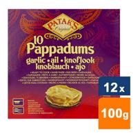 Patak's - Pappadum Knoflook (Klaar voor bereiding) - 12x 100g