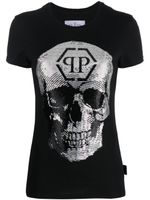 Philipp Plein t-shirt à imprimé tête de mort - Noir - thumbnail