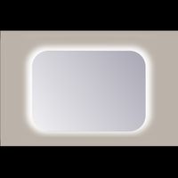 Spiegel Rechthoek Sanicare Q-Mirrors Afgeronde Hoeken 60x120 cm PP Geslepen LED Cold White Met Sensor - thumbnail