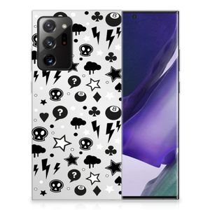 Silicone Back Case Samsung Galaxy Note20 Ultra Silver Punk