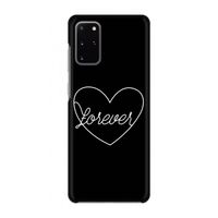 Forever heart black: Volledig geprint Samsung Galaxy S20 Plus Hoesje