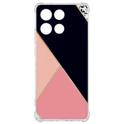 TPU Telefoonhoesje Motorola Moto G56 - Black Pink Shapes backcover TPU Telefoonhoesje Motorola Moto G56 - Black Pink Shapes backcover