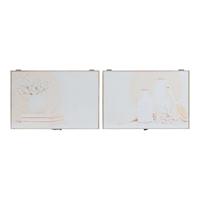 Sleutelkastje DKD Home Decor 8424001797233 Hout Hout MDF Beige 2 Stuks 46 x 6 x 32 cm