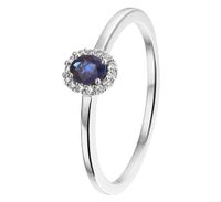 TFT Ring Saffier En Diamant 0.05ct H SI Witgoud