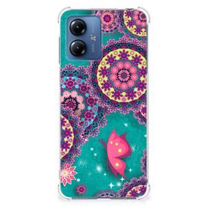 Motorola Moto G14 Back Cover Cirkels en Vlinders