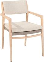 Julia stapelbare dining stoel brushed teak incl. 2 kussens 59x64x86 cm 4SO - 4so