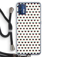 Hartjes: Motorola Moto G9 Plus Transparant Hoesje met koord
