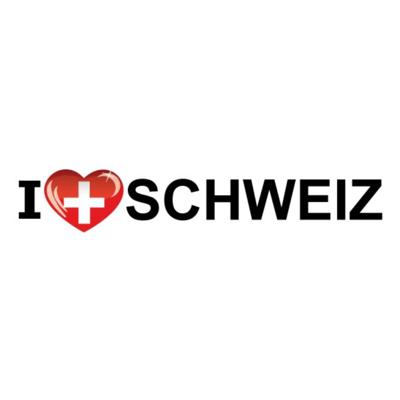 Sticker - I love Schweiz - 19 x 4 cm - Zwitserland - landenthema