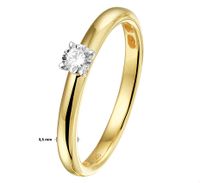 TFT Ring Diamant 0.15ct H SI Bicolor Goud