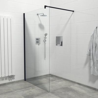 Marenza Bellini Inloopdouche - 40x200cm - helder glas - mat zwart WR40-B/C