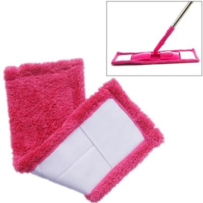 Koraal Flanel hoofd gewatteerde platte vervanging huishoudelijke bedrijf schoonmaken MOP doek Rag (rood)