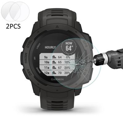 2 PC's ENKAY Hat-Prins 0.2mm 9H 2.15D gebogen rand van gehard glas Film voor Garmin Instinct intelligente horloge sport