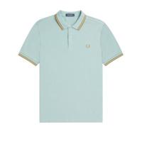 Fred Perry - Twin Tipped Poloshirt - Silver Blue/ Dark Caramel