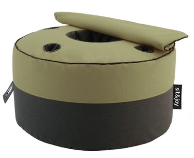 Poef 'Duo Rondo Extra' Old Green - Groen - Weerbestendig - Sit&Joy