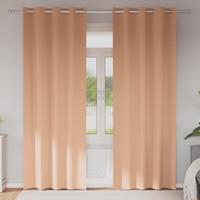VidaXL Zwart-out gordijnen met ringen 2 pcs licht bruin 260 x 140 cm