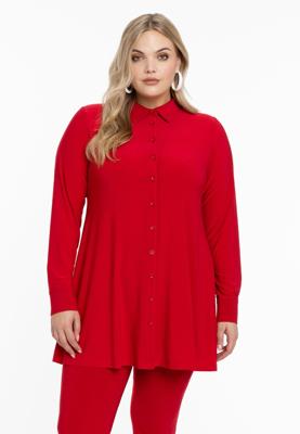 Yoek Blouse A-lijn | Rood | Maat 46/48
