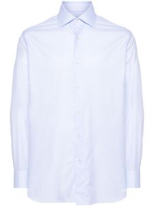 Brioni chemise en coton à col italien - Bleu