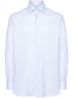 Brioni chemise en coton à col italien - Bleu - thumbnail