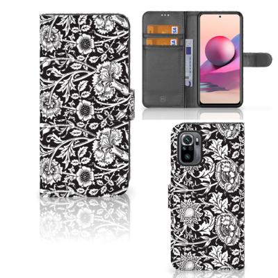 Xiaomi Redmi Note 10S | 10 4G | Poco M5s Hoesje Black Flowers Xiaomi Redmi Note 10S | 10 4G | Poco M5s Hoesje Black Flowers