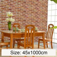 Horizontale grote baksteen creatieve 3D steen baksteen decoratie behang Stickers slaapkamer woonkamer muur waterdicht Wallpaper Roll grootte: 45 * 10