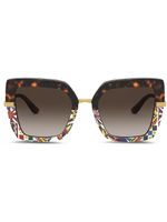 Dolce & Gabbana Eyewear lunettes de soleil à monture carrée - Marron