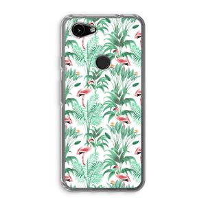 Flamingo bladeren: Google Pixel 3a Transparant Hoesje
