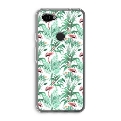 Flamingo bladeren: Google Pixel 3a Transparant Hoesje