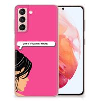 Samsung Galaxy S21 Silicone-hoesje Woman Don't Touch My Phone