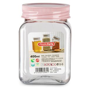 Voorraadpot/bewaarpot - 400 ml - kunststof - oud roze - B7 x H11 cm   -