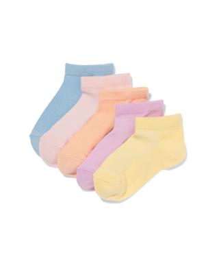 HEMA Kinder enkelsokken mesh - 5 paar geel (geel)