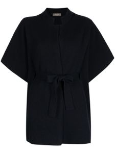 N.Peal cape en maille fine - Bleu