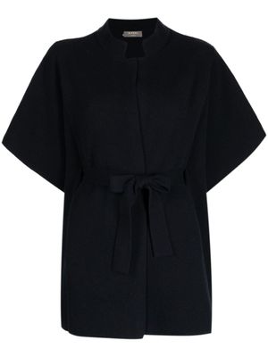 N.Peal cape en maille fine - Bleu