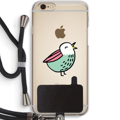Birdy: iPhone 6 / 6S Transparant Hoesje met koord