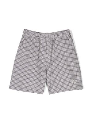 Douuod Kids short à motif monogrammé - Blanc