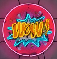 Wow! Pop-art Neon Verlichting 60 cm