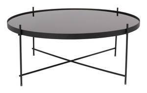 Zuiver Ronde Salontafel 'Cupid' Glas, 82cm, kleur Zwart