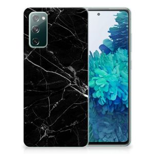 Samsung Galaxy S20 FE TPU Siliconen Hoesje Marmer Zwart - Origineel Cadeau Vader